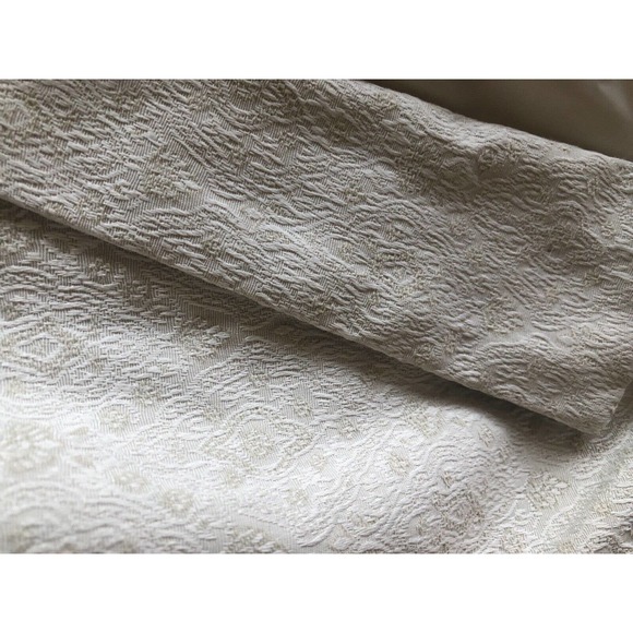 Cotton‎ Brocade Cream Blazer Medium Single Button Pockets Short Lined MOSSIMO - Picture 6 of 8